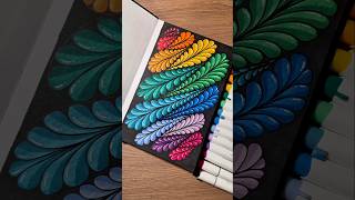 dumbing down doodles, rainbow flowers edition ✨️ #doodleart #tutorial Products in the description