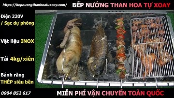 Bếp nướng than hoa tự xoay nướng BBQ
