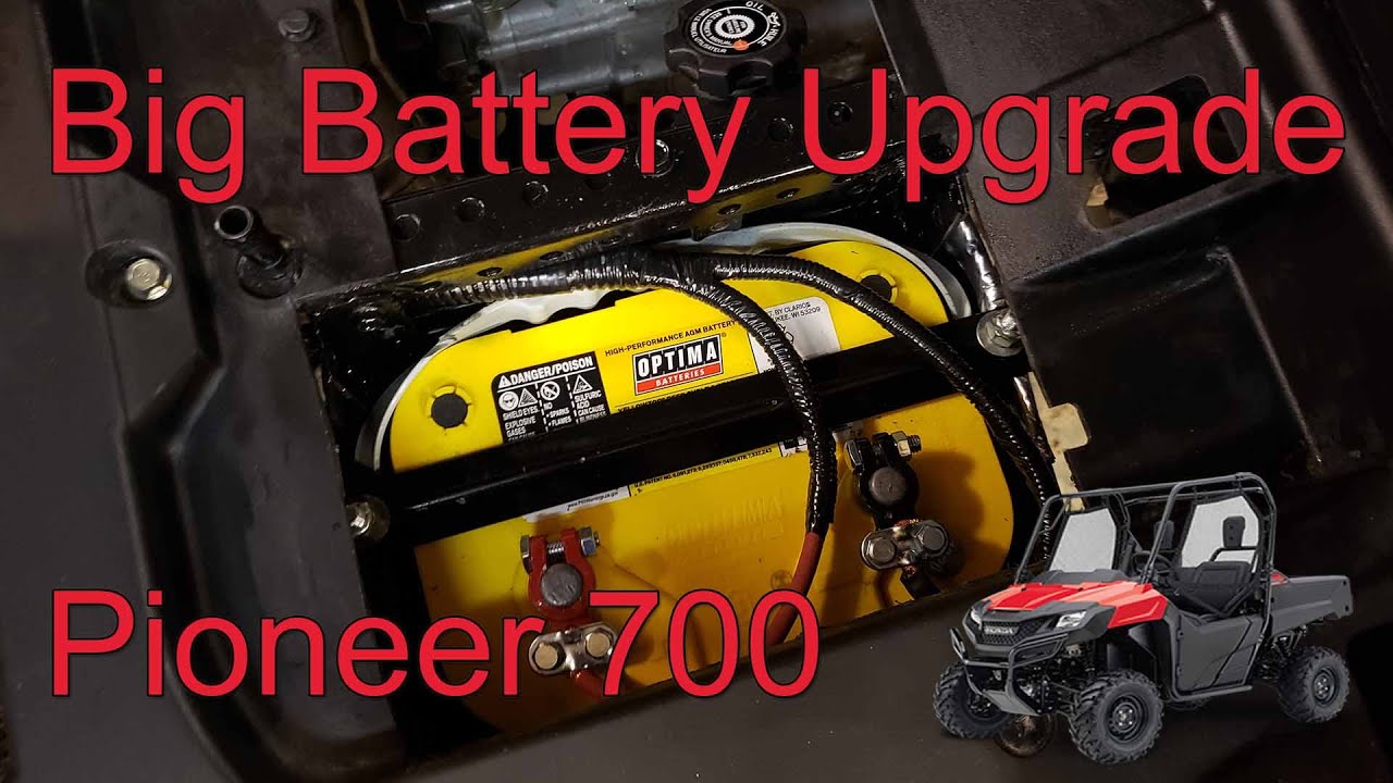 Honda Pioneer 700 BIG Battery Upgrade! Optima Yellow Top AGM YouTube