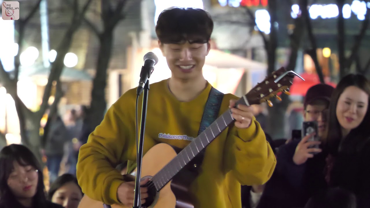 [직캠][4K 60P] 윤딴딴 - 겨울을 걷는다 [180303 홍대 버스킹]