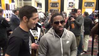 Adrien Broner \& John Molina in each others face before press conference