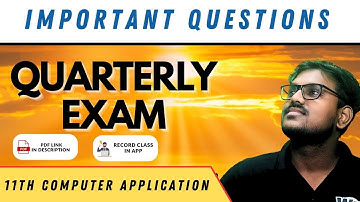 11th Computer Application Quarterly Important #11th #computerapplication