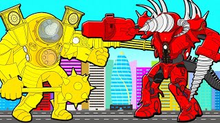 Super Titan Clockman 2.0 Vs Demon Drillman! Skibidi Toilets Cartoon Animation