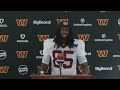 TE Chig Okonkwo Speaks To The Media After The First Padded Practice | Washington Commanders