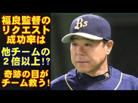 プロ野球オリックス、福良監督のリクエスト成功率がヤバすぎる！