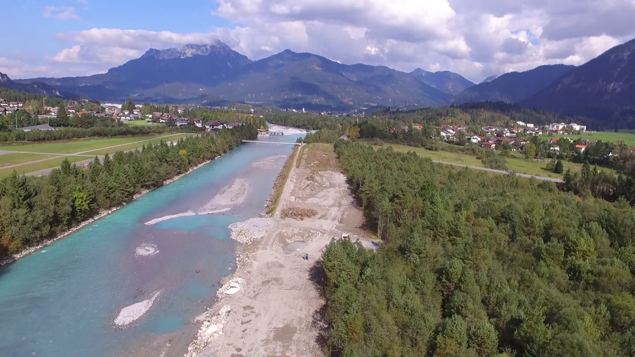 Projekt LIFE Lech: Flussbauliche Maßnahme in Ehenbichl