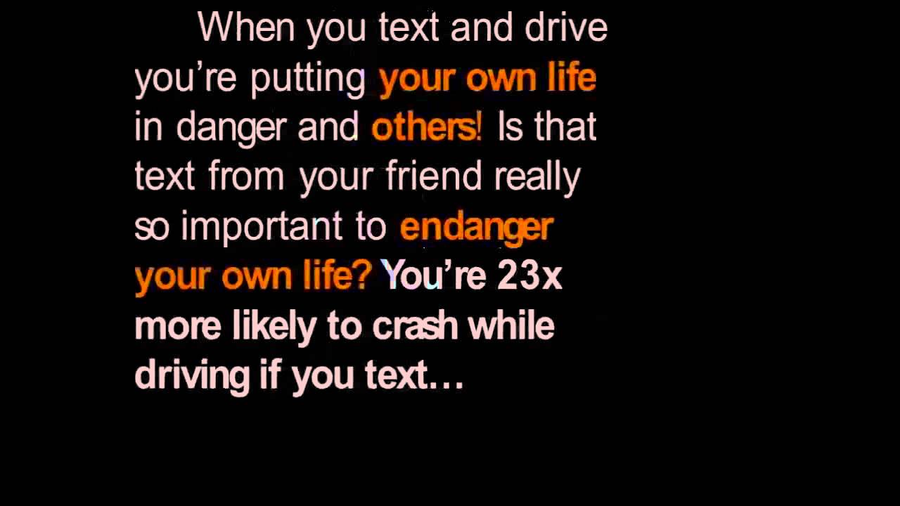 texting and driving persuasive speech