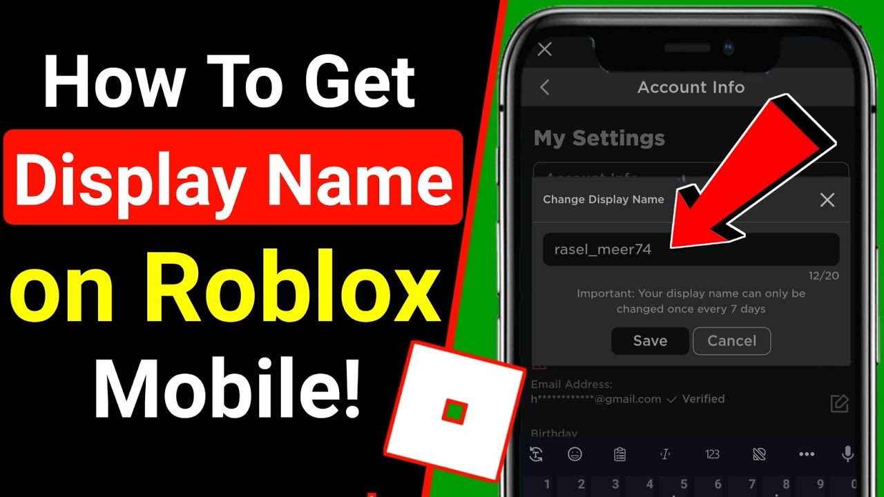 How To Get A Display Name On Roblox Mobile 2021 How To Get Display Name On Roblox Updated Youtube - how to change your display name on roblox 2021