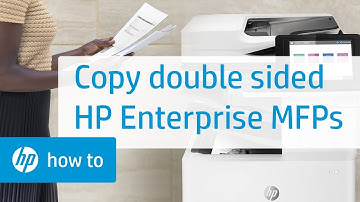 Copying on Both Sides of Paper on HP Enterprise MFPs | HP Printers | HP