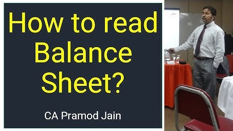 How to read Balance Sheet? I CA Pramod Jain