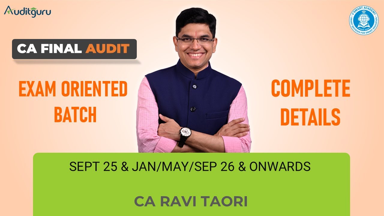 Audit in 75 Hours with 600 Questions | CA Final Audit Exam Oriented ...