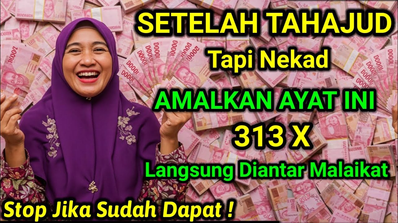 ALLAH TURUNKAN 100 MILIAR! Baca Ayat Ini 313x Setelah Tahajud, Rezeki Deras Tanpa Batas!