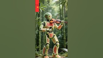 Watermelon Robot Playing Violin 🎻🍉 | Amazing AI Art Creation 2025 #shorts #ytshorts #yt