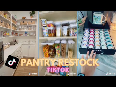 Food Restock And Organizing Pantry Tiktok Satisfying #2 ?✨?