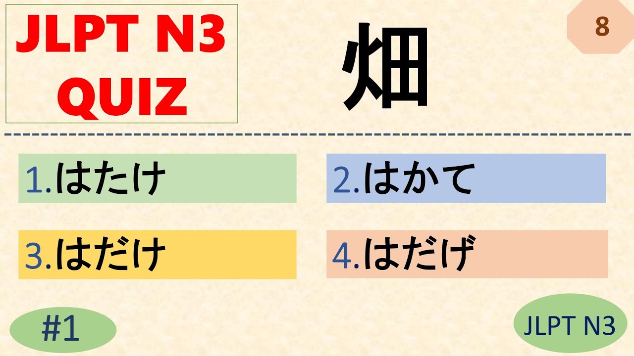 JLPT N3 Kanji Quiz [20 Multiple Choice Questions with Answers] | JLPT N3 Kanji | JLPT N3 Vocabulary