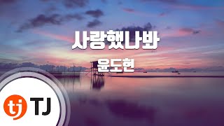 [TJ노래방] 사랑했나봐 - 윤도현 / TJ Karaoke chords