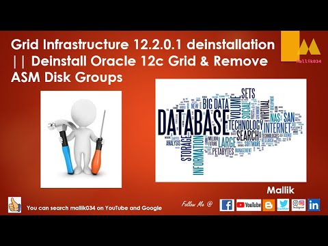 Grid Infrastructure 12.2.0.1 deinstallation || Deinstall Oracle 12c Grid & Remove ASM Disk Groups