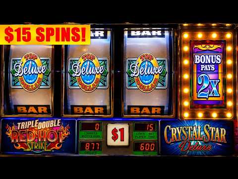 GOT IT X2! $15 spins on Top Dollar Deluxe! Triple Double Red Hot Strike + Crystal Star slots & more!