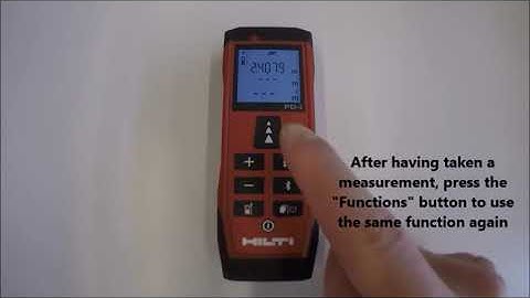 How to Repeat Function on your PD-I, Laser Measuring Device