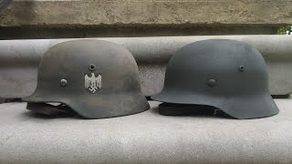 Original WWII German helmet vs Reproduction review.