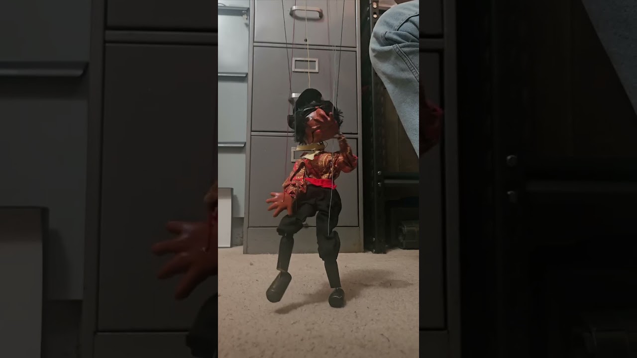 We fixed our friends Pelham Puppet! He is untangled and ready to play! 