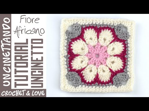 Tutuorial Mattonella Fiore Africano in 2 Varianti (sottotitoli in spagnolo e inglese)