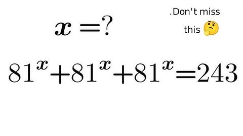 Math Olympiad Question | This Is Best Trick | Beautiful Exponential Equation