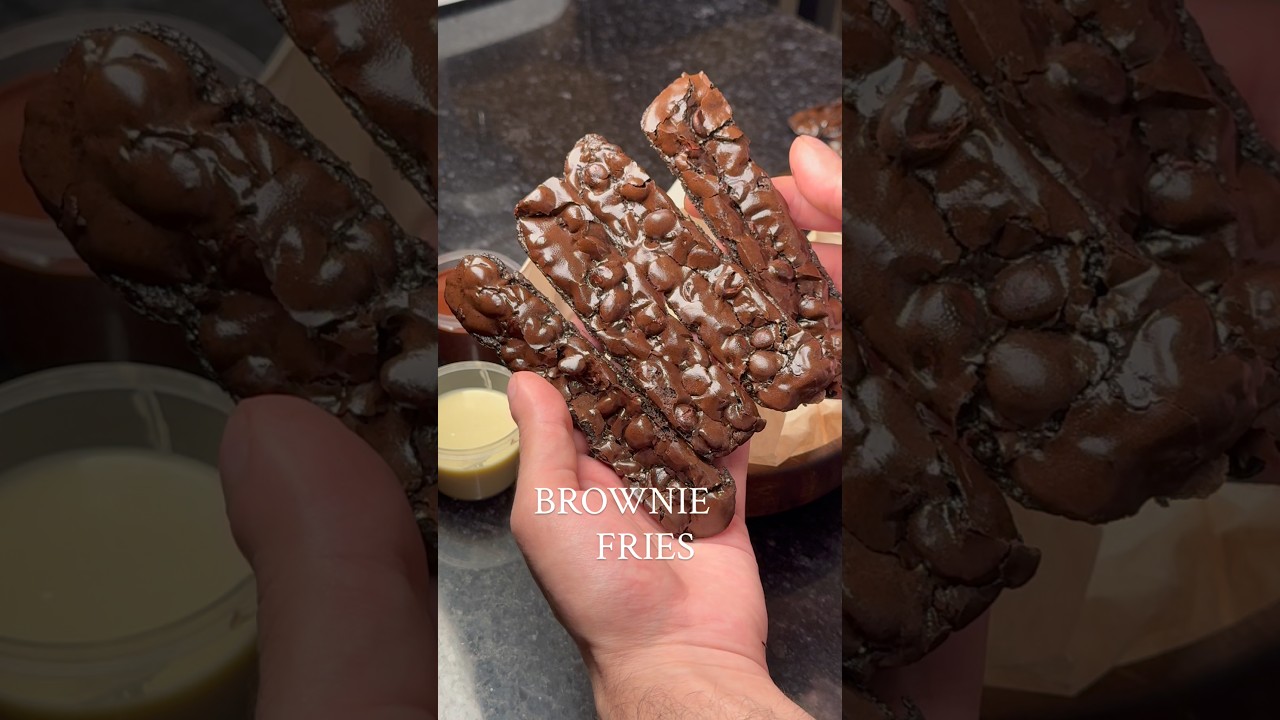 Brownie fries! 😍 #crinkletop #brownie #brownierecipe #chocolate #dessert z#fypシ゚viral #easyrecipe