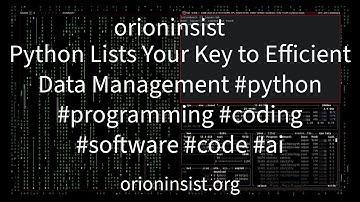 Python Lists Your Key to Efficient Data Management #python #programming #coding #software #code #ai