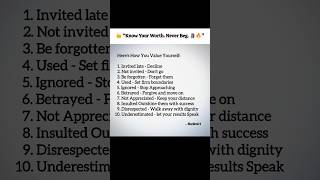 Know Your Worth 🗿🔥 | Self-Respect Attitude 💯#shortvideo #successmindset