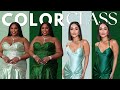 Transform celebrities green gowns using color analysis