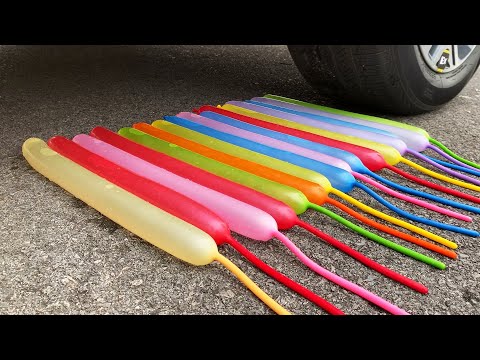 Experiment Car vs Long Balloons, Orbeez, Jelly | Crushing Crunchy & Soft Things by Car | Test Ex