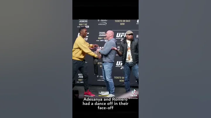 Adesanya and Romero had a dance off in their Face off#shorts