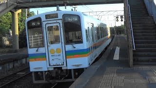 肥薩おれんじ鉄道 肥後高田駅から普通列車発車