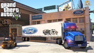 GTA 5 Real Life Mod #218 Delivering Parts To My Ford Dealership With A Semi Truck Trailer & Forklift