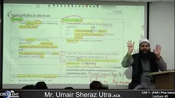 CAF 01 FAR1 Lecture 40 Umair Sheraz Online Free ||| Crescent College ||| CA Pakistan Platform