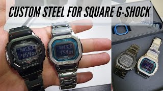 Square G-Shock DW-5600 / GW-B5600 in custom Steel