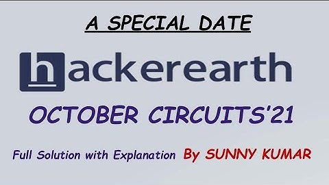 A Special Date | Hackerearth October Circuits 2021
