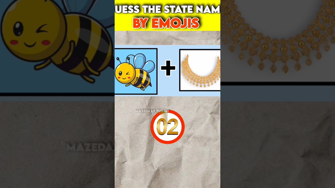 Guess India' s State Name By Emojis Challenge 🧠🤔 