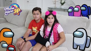  Maria Clara e JP jogando Among Us na vida real 