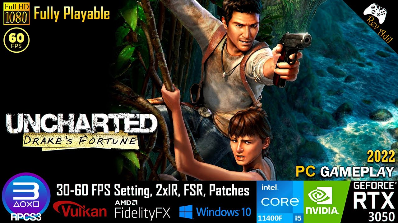 Uncharted Drakes Fortune PC Gameplay, RPCS3, Full Playable