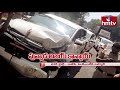 TRS Minister Puvvada Ajay narrow escape from accident