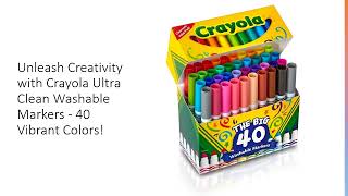 Unleash Creativity with Crayola Ultra Clean Washable Markers - 40 Vibrant Colors!