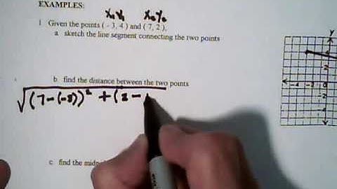 College Algebra  1.1(a) video 2  distance and  midpoint