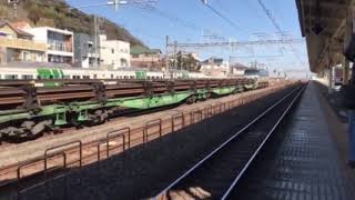 国府津駅(EF66-113号機)レール輸送