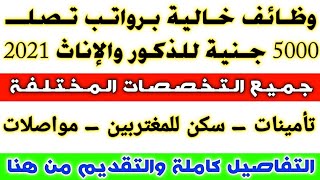 وظائف خالية برواتب تصلــــ 5000 جنية للذكور والإناث في جميع التخصصات والقطاعات المختلفة 2021 - 2022