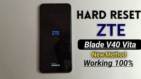 ZTE Blade V40 Vita Hard Reset | All ZTE Android Phones Unlock | How To Reset ZTE 8045