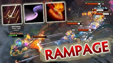 One Hit RAMPAGE [Broken Ability Draft Combo: Moon Glaives + Swashbuckle = Unlimited Glaives] Dota 2