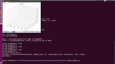 python2, matplotlib simple 3d animation