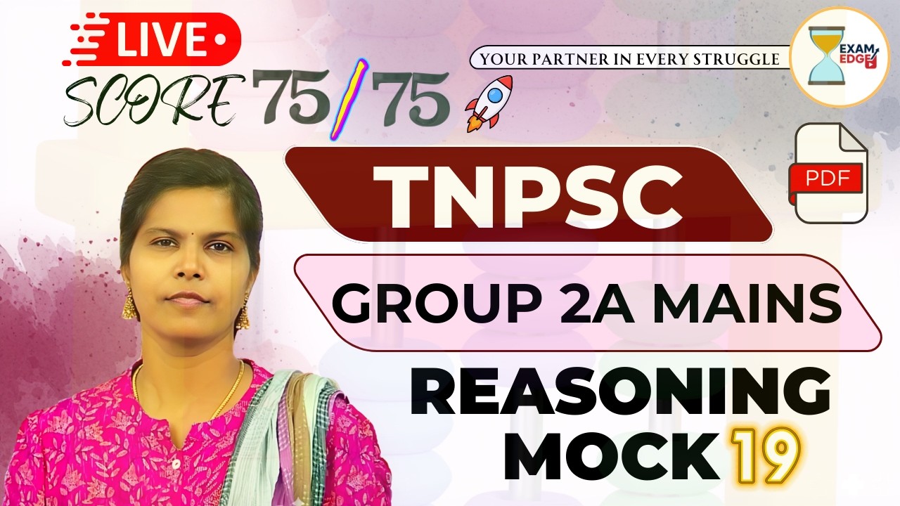 TNPSC Group 2A Mains Reasoning 2026 - Revision Mock 19 #tnpsc #group2amains #divyareasoning